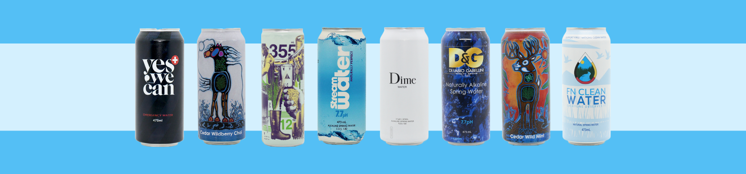 Lineup of approved White Label partner cans